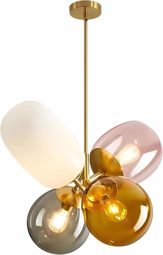 Avis : lampe pendante KCO Lighting globe doré pour chambre d'enfant