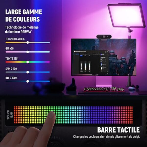 Découvrez la lampe vidéo RGB Neewer GL1C de 48W : polyvalente et efficace, idéale pour le streaming et les créateurs de contenu. Profitez d'une expérience visuelle exceptionnelle avec ses multiples fonctionnalités.