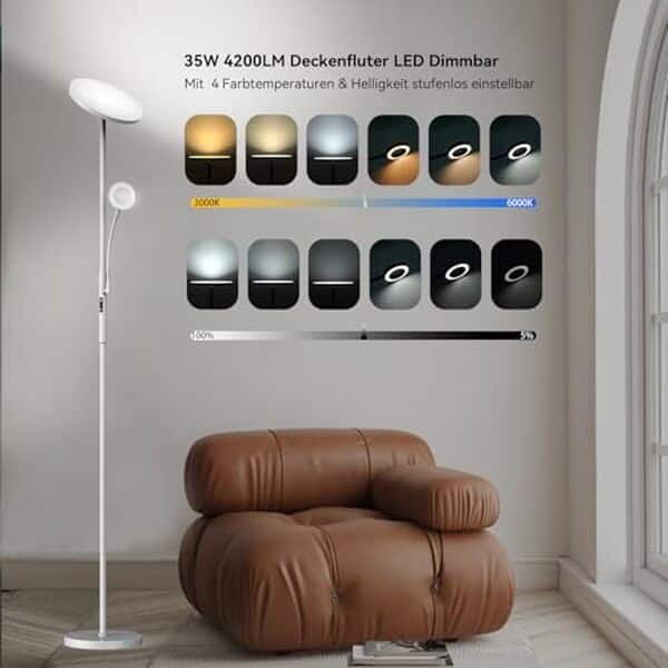 Découvrez notre test complet du lampadaire LED moderne 4200LM dimmable avec liseuse intégré. Fonctionnalité, design et éclairage optimal au service de votre intérieur.