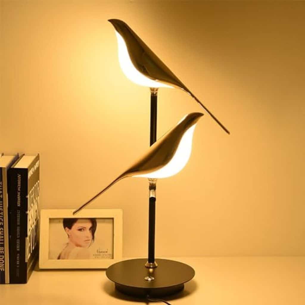 Avis sur la lampe LED de table design oiseau et pivotante