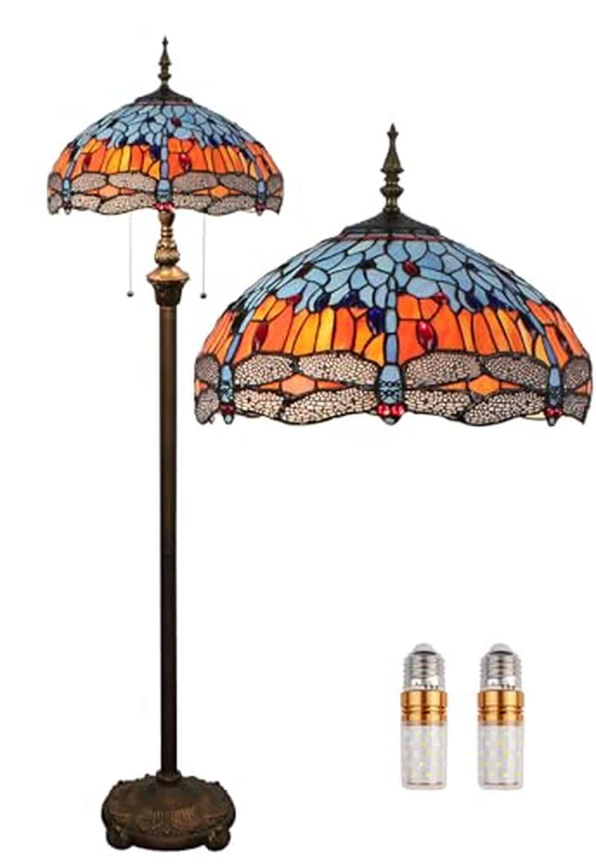 Avis sur le lampadaire Kinbolas Tiffany style C-4 en vitrail