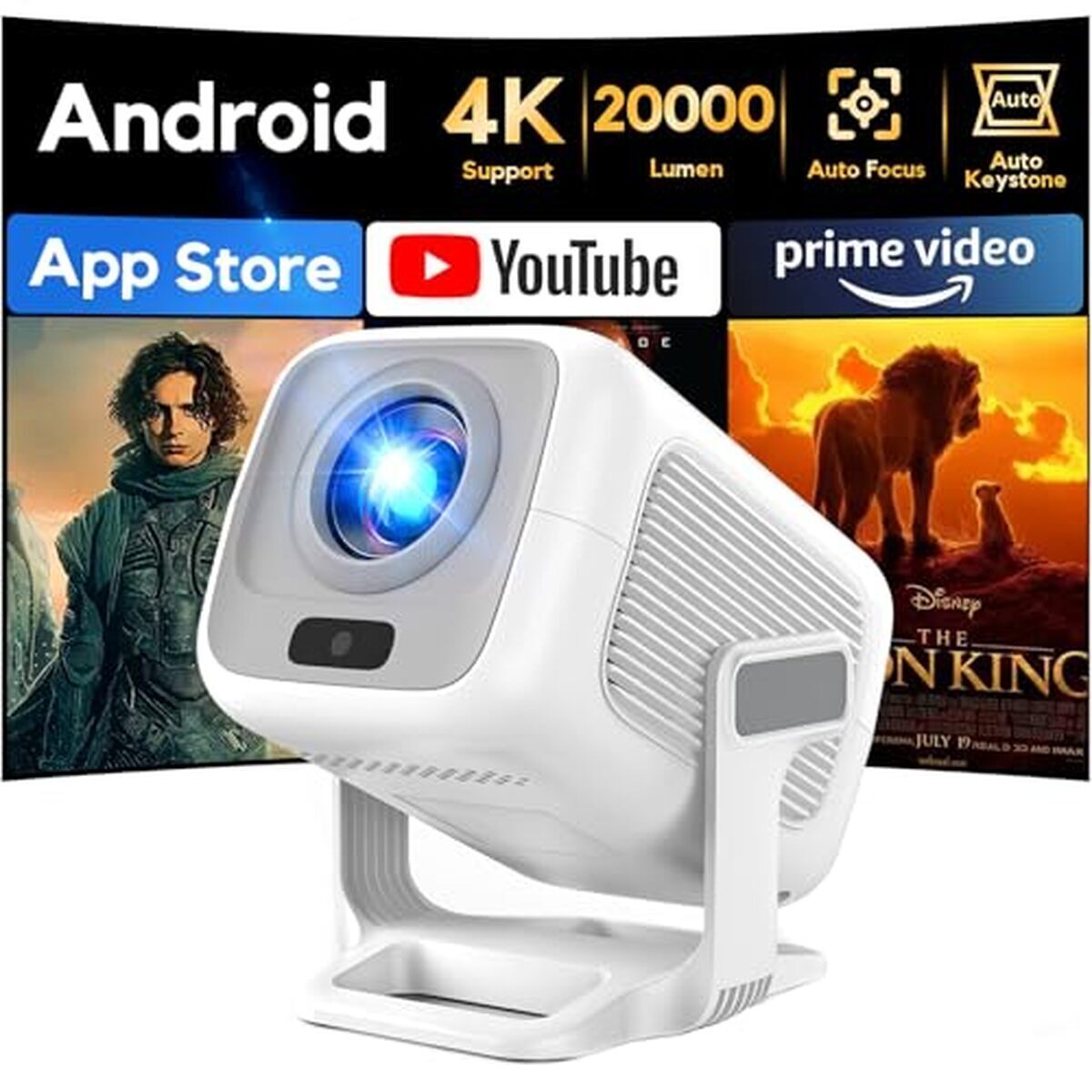 Test du vidéoprojecteur AKIYO 4K 28000 lumens WiFi-6 Bluetooth