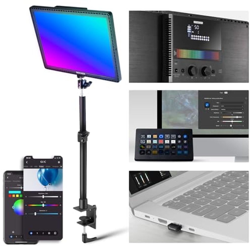 Test : lampe vidéo RGB Neewer GL1C, 48W multitâche pour streaming