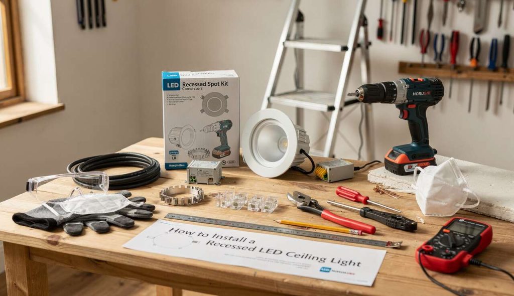 Comment installer un spot LED encastrable au plafond ?