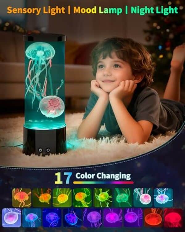 Plongez dans l'univers fascinant de la lampe LED méduse Aonesy. Cette pièce unique illumine votre intérieur avec élégance et couleur, transformant votre espace en un aquarium hypnotique.