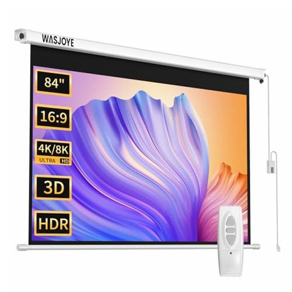 Test : écran motorisé WASJOYE 84" pour un home cinéma inégalé