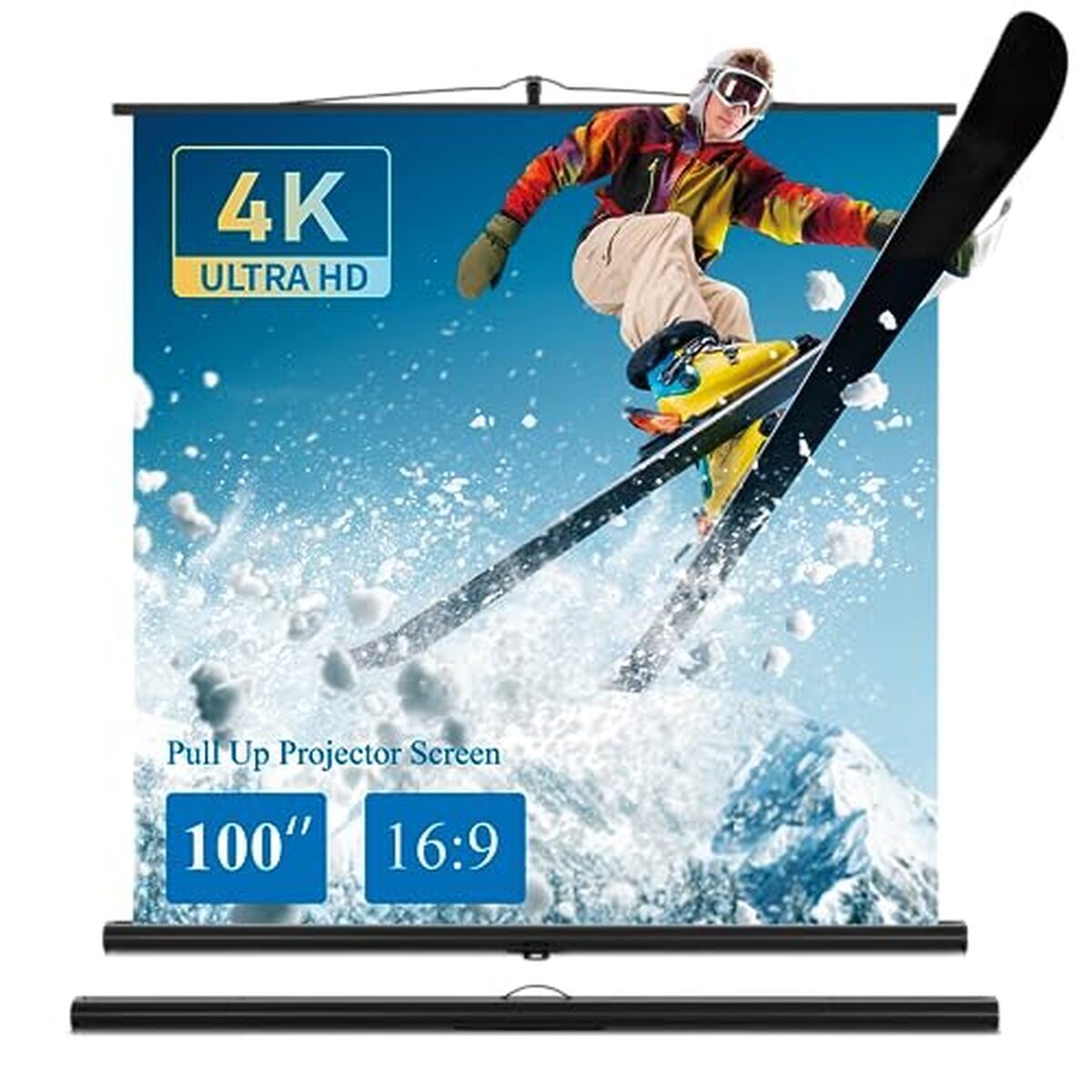 Test : écran portable excelimage 100 pouces compact pour home cinéma