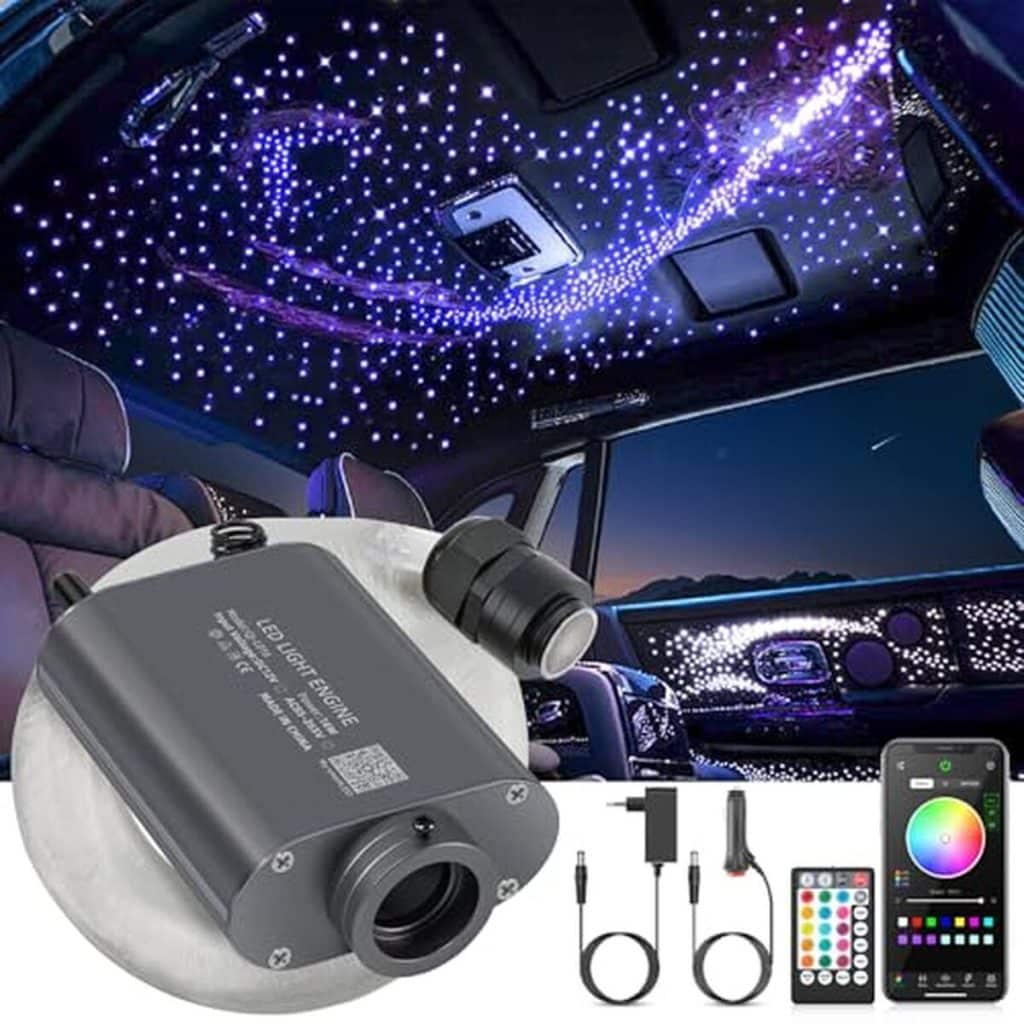 Test SUNKENET 16W RGBW ciel étoilé Bluetooth pour voiture