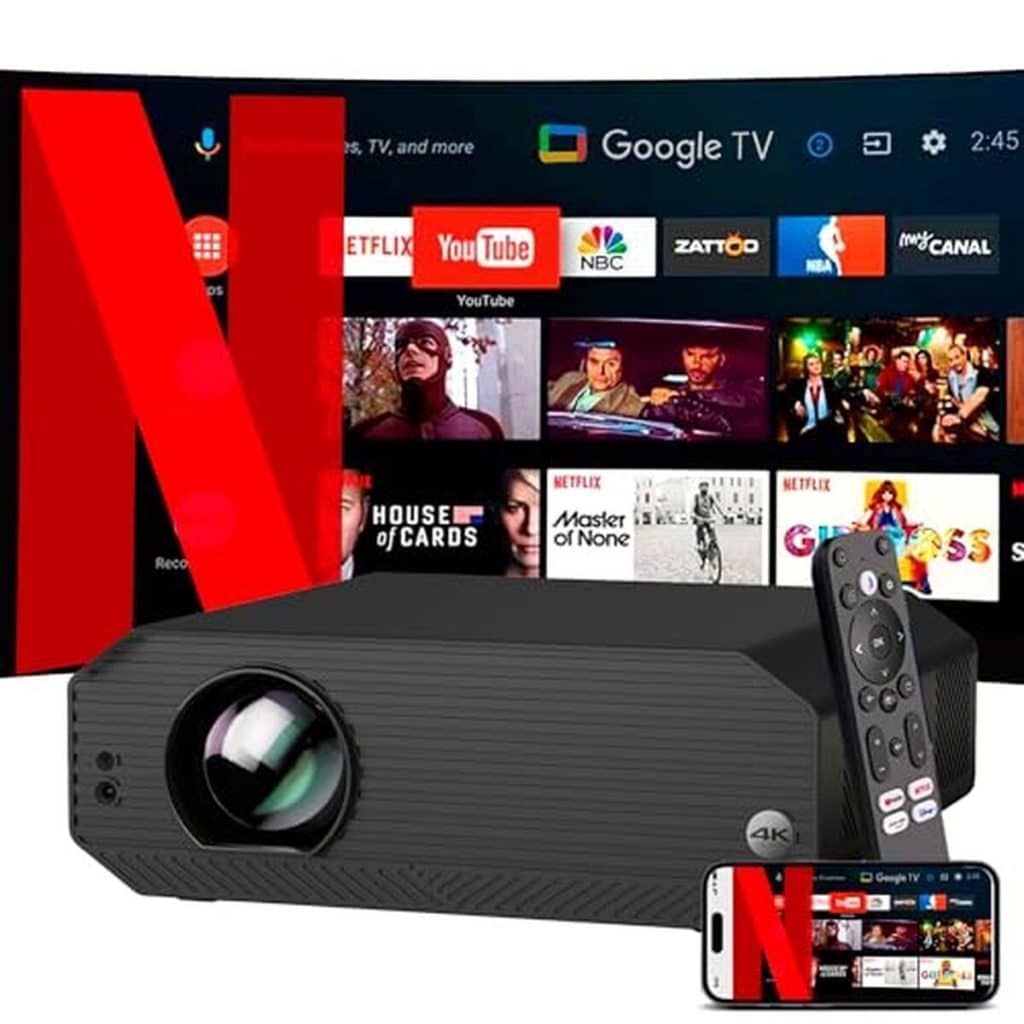 Test : vidéoprojecteur home cinéma 1800 lumens, googleTV licencié
