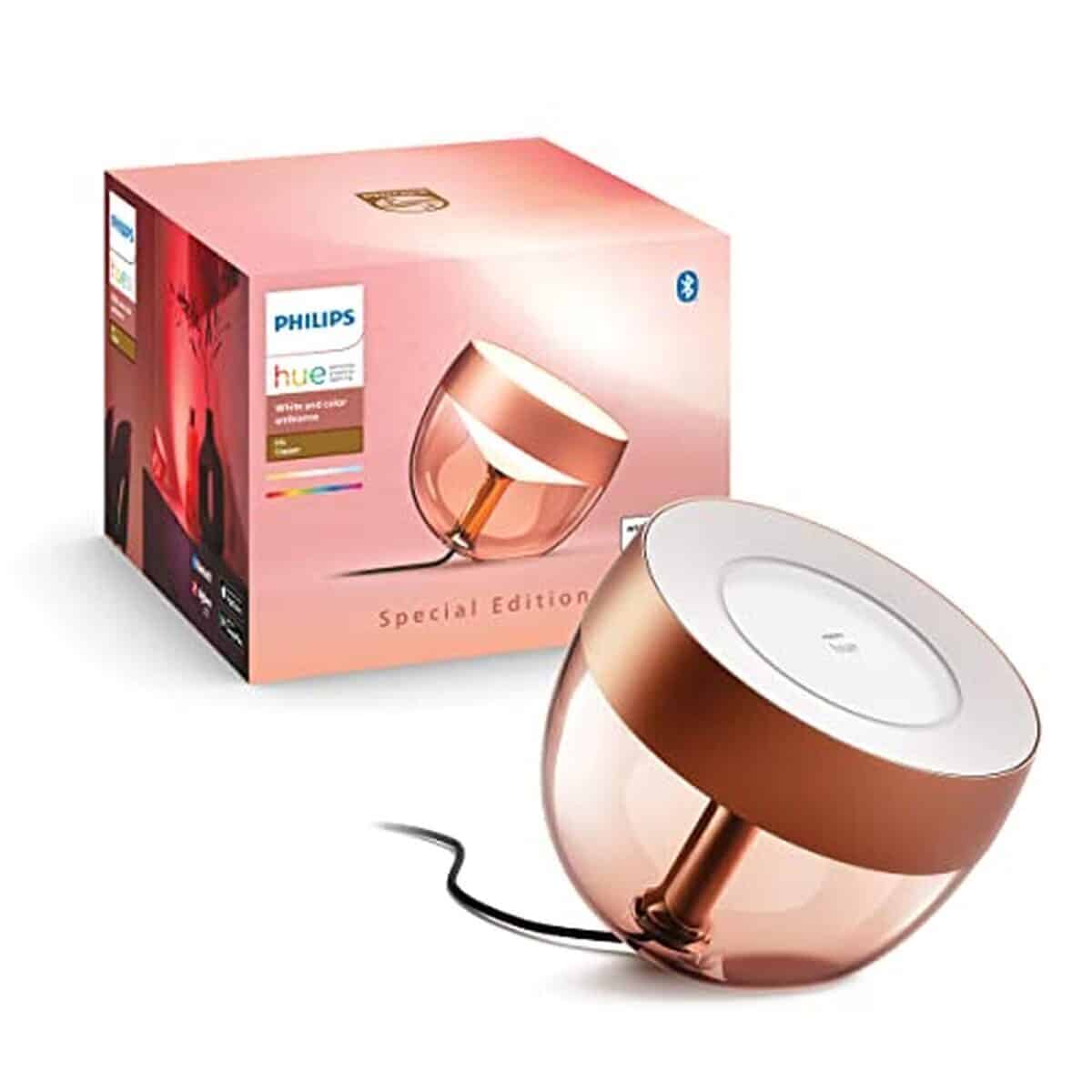Test : philips Hue Iris, éclairage connecté cuivre