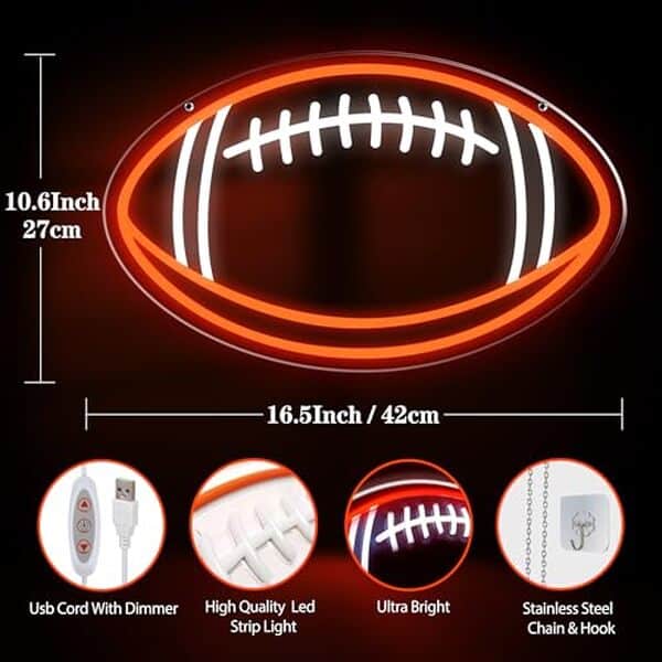Découvrez notre avis complet sur le panneau néon motif football. Une décoration festive idéale pour les fans : design lumineux, ambiance de stade et installation facile.