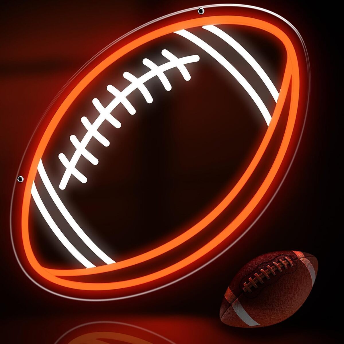 Avis : panneau néon motif football, déco festive pour fans