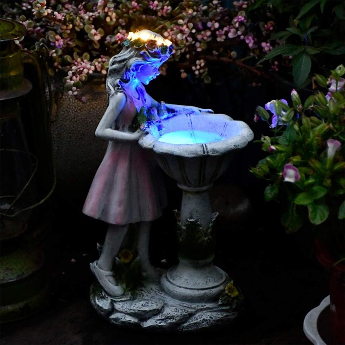 Test : figurine RNNTK fée ornements de jardin en résine avec lampe solaire