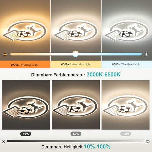Découvrez notre test détaillé du plafonnier LED OTREN football dimmable 3000K-6000K : caractéristiques, performances et avis pour bien choisir.