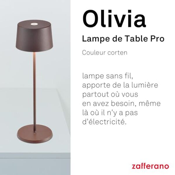 Découvrez notre test complet de la lampe de table Zafferano Olivia Pro rechargeable : design, autonomie, luminosité et performances détaillées. 