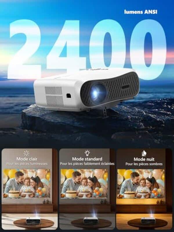 Découvrez notre test complet du projecteur intelligent 2400 ANSI avec lumière du jour. Performance, qualité d'image et fonctionnalités : tous les détails pour bien choisir.