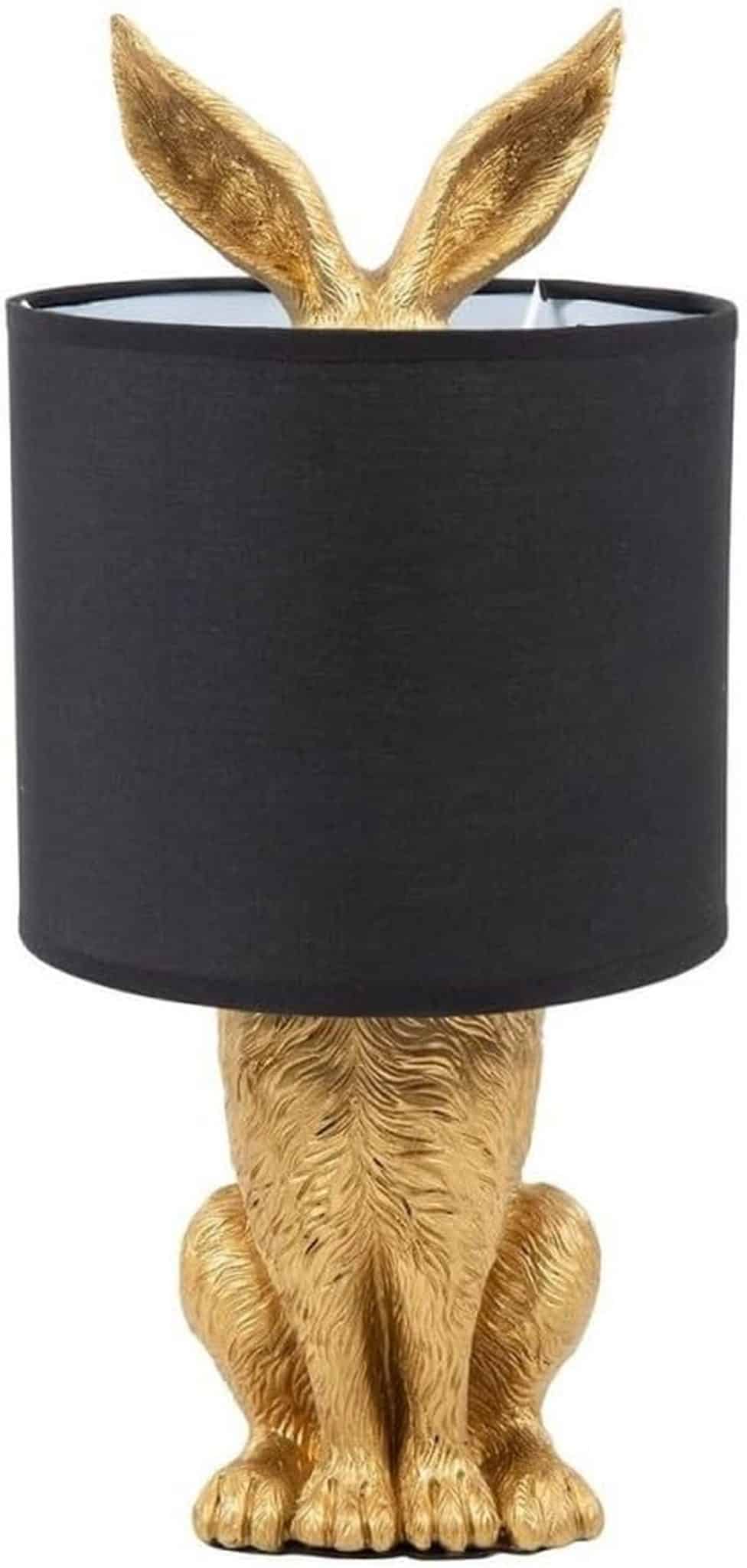 Avis sur la lampe lapin doré abat-jour noir d'Ostaria