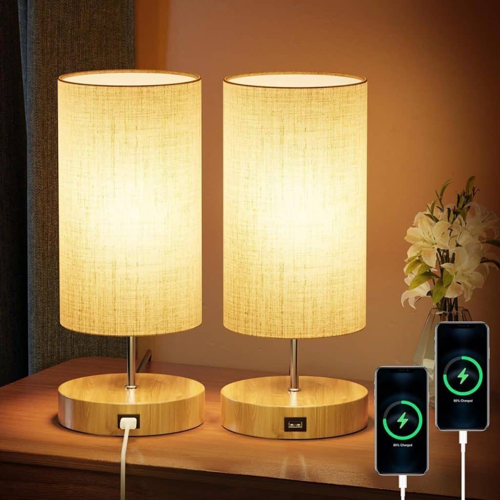 Test de la lampe de chevet tactile avec variateur et port USB
