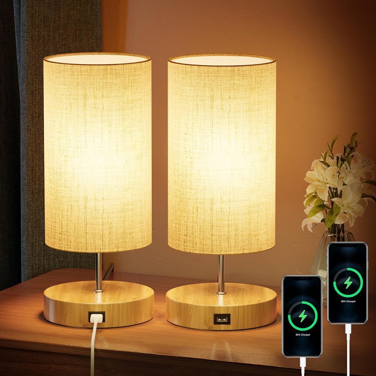 Test de la lampe de chevet tactile avec variateur et port USB