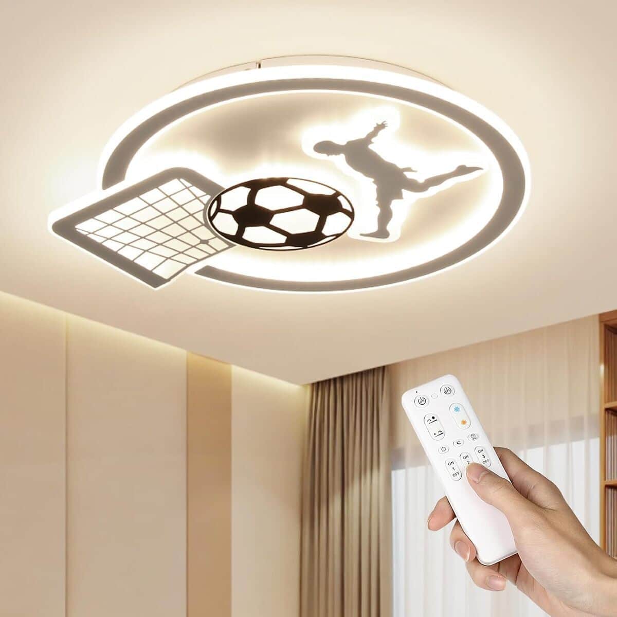 Test du plafonnier LED OTREN football dimmable 3000K-6000K