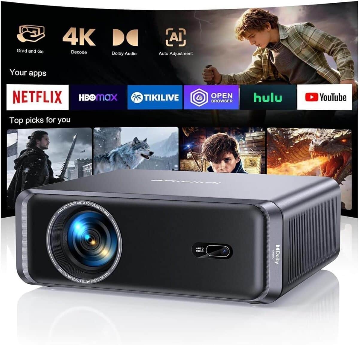 Test du vidéoprojecteur 4K home cinéma WiFi6 dolby