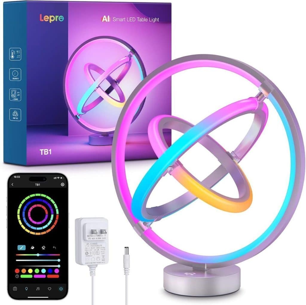Test lampe de bureau Lepro IA TB1 : 16 millions de couleurs et contrôle vocal