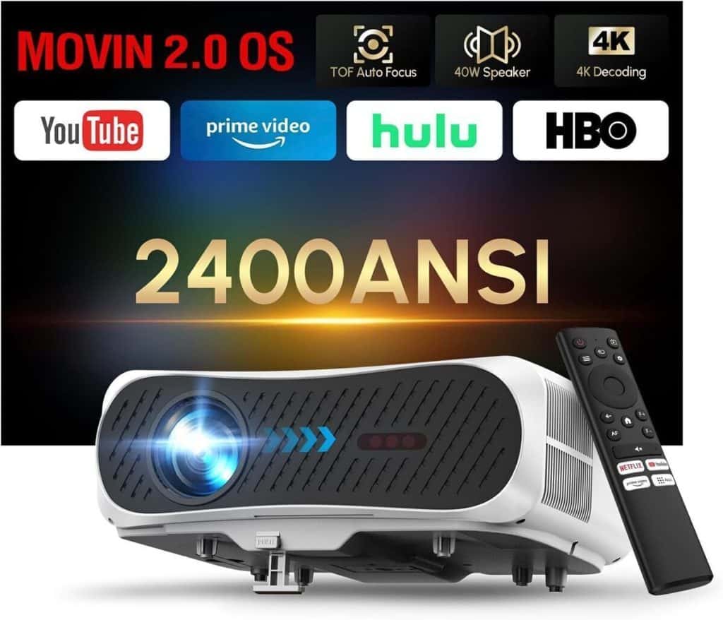 Test projecteur intelligent lumière du jour 2400 ANSI