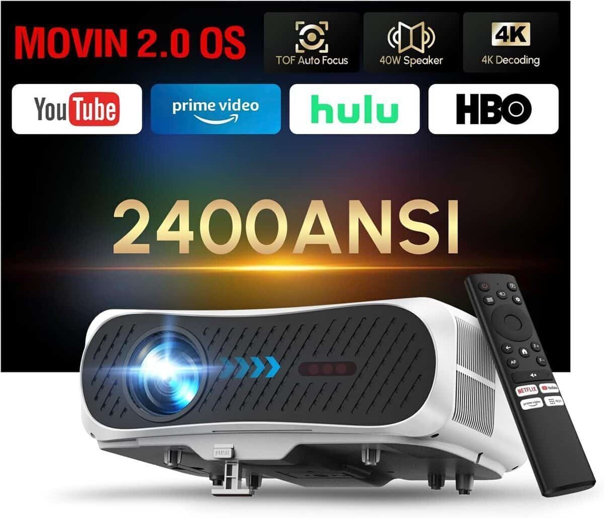 Test projecteur intelligent lumière du jour 2400 ANSI