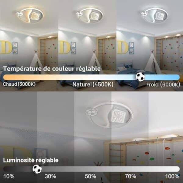Découvrez notre test complet de la lampe plafond YLFXL LED football 32W : performances, design et adaptabilité pour la chambre de votre enfant. 