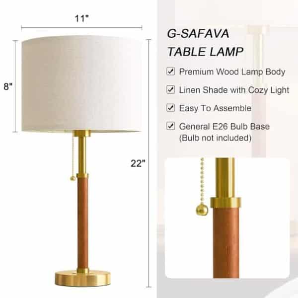 Découvrez notre avis détaillé sur la lampe de table G-SAFAVA 55, 9 cm : un luminaire au charme moderne rétro parfait pour sublimer votre intérieur avec style et élégance.
