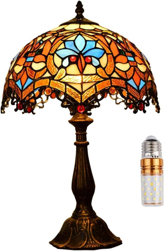 Avis sur la lampe de table Tiffany 12" de Kinbolas : charme art déco vintage
