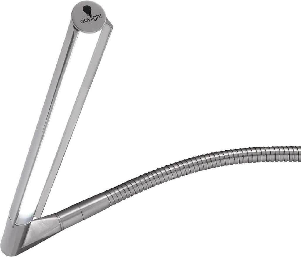 Test de la lampe de bureau flexible daylight argenté