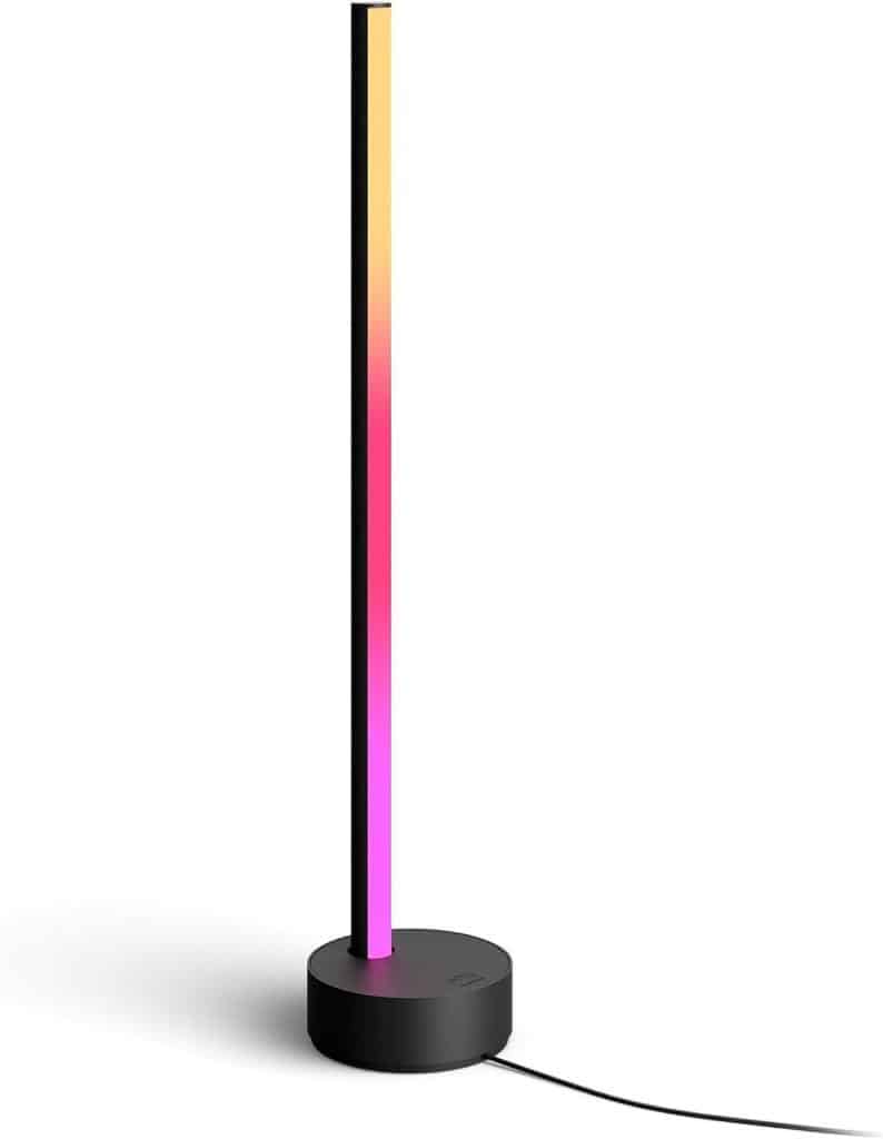 Test de la lampe LED Philips Hue Gradient signe noir