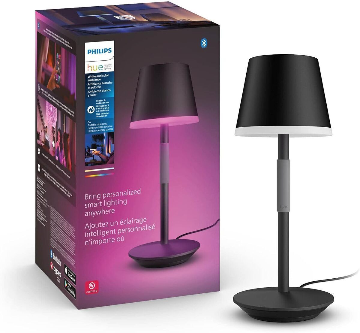 Test de la Philips Hue Go portable : lampe connectée 16 millions de couleurs
