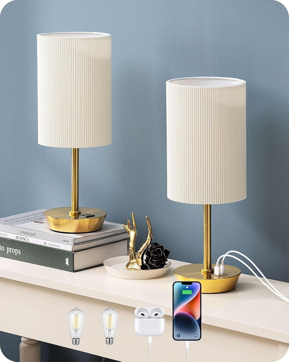 Test : lampe de chevet tactile EDISHINE, port USB et intensités réglables