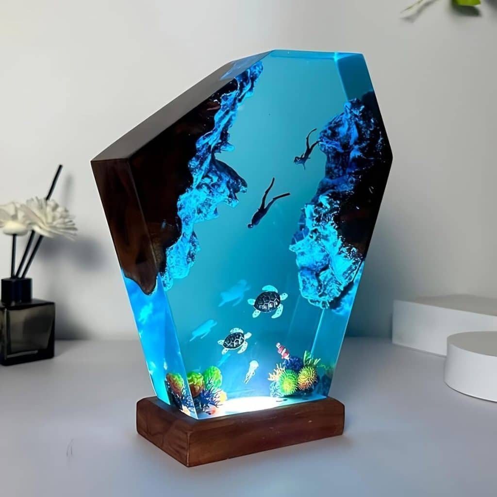 Test : lampe veilleuse Drawelry 3D océan en résine époxy