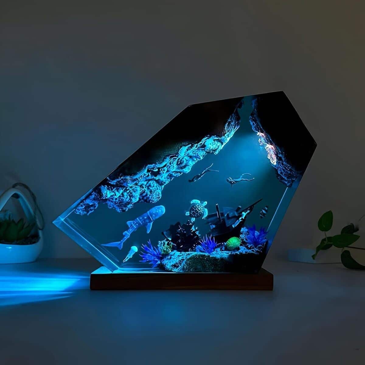 Test : lampe veilleuse LED océan Drawelry A5, s
