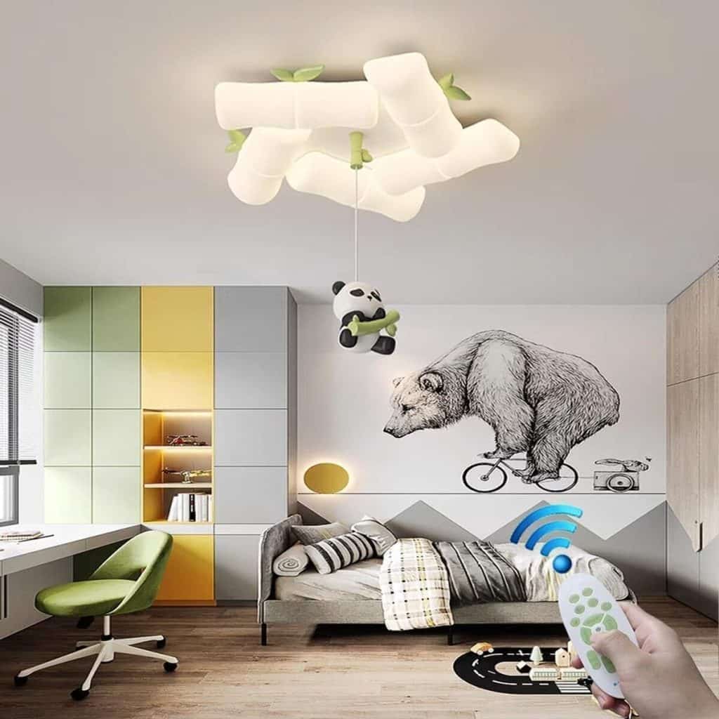 Test plafonnier LED Stesulfr panda : design et télécommande
