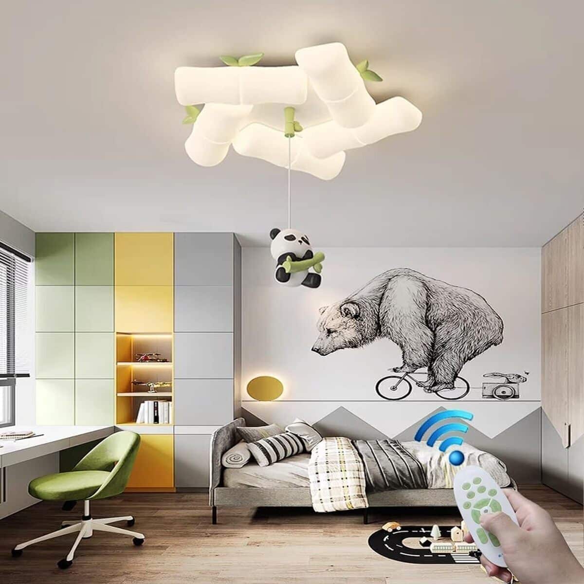 Test plafonnier LED Stesulfr panda : design et télécommande