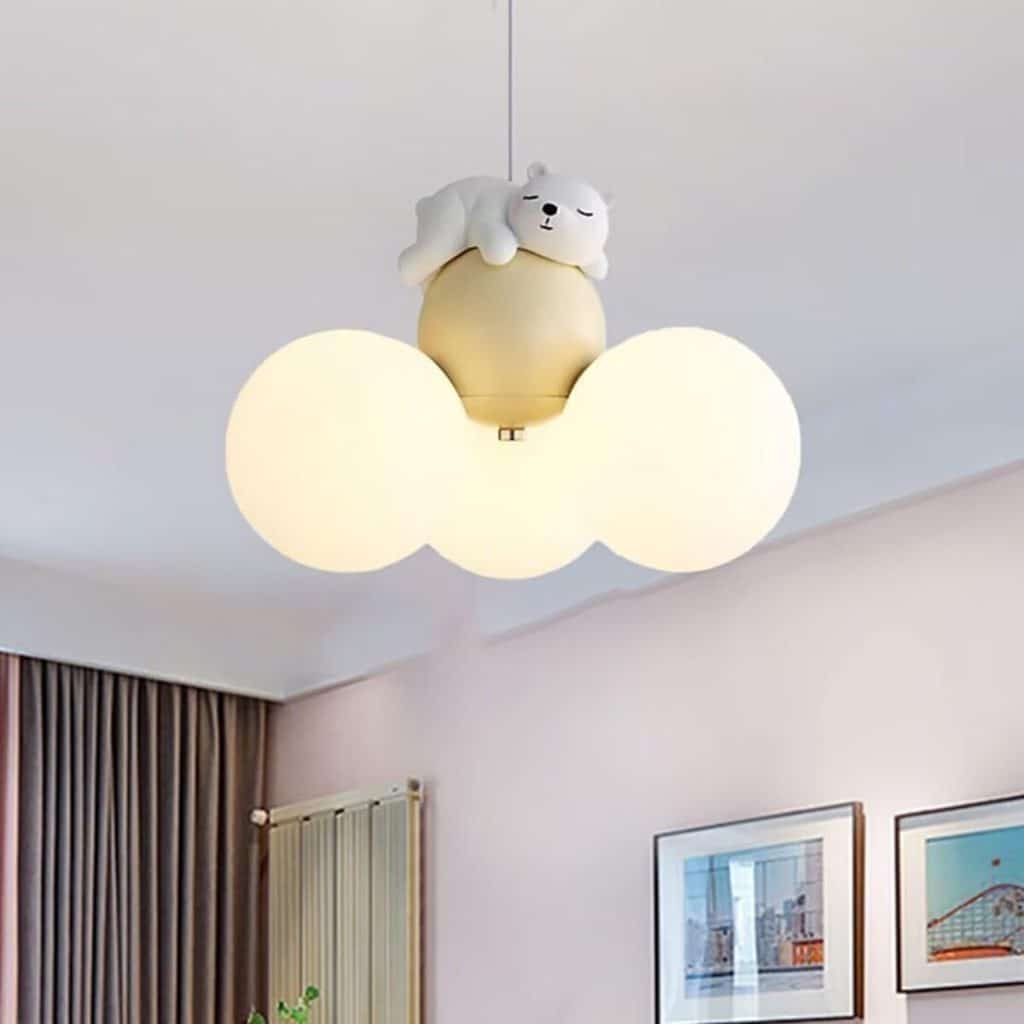 Test : suspension Guanshan LED avec ours endormi pour chambre d'enfant