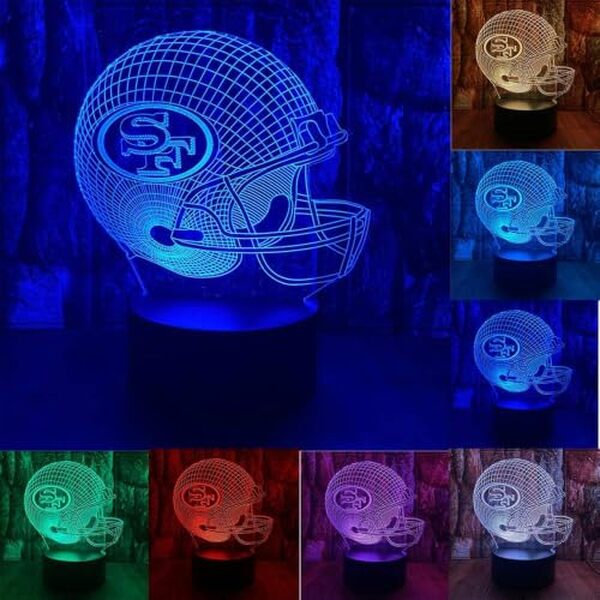 Découvrez la veilleuse LED 3D casque de football avec éclairage changeant. Décoration pratique et originale pour créer une ambiance personnalisée. Commandez votre veilleuse dès maintenant. 
