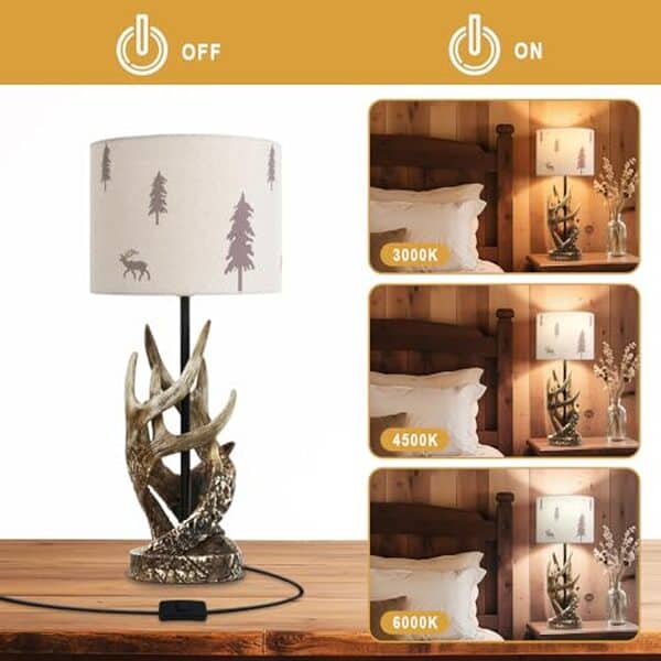 Découvrez notre avis complet sur la lampe de chevet enfant LED style cottage avec abat-jour cerf : design, luminosité et sécurité pour la chambre de votre enfant.