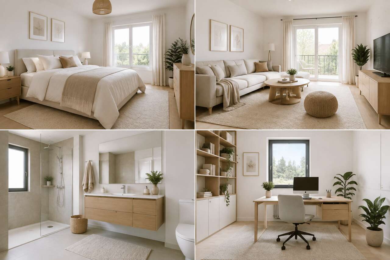 Pièce par pièce: chambre, salon, salle de bain, bureau, comment doser le blanc neutre Pièce par pièce: chambre, salon, salle de bain, bureau, comment doser le blanc neutre