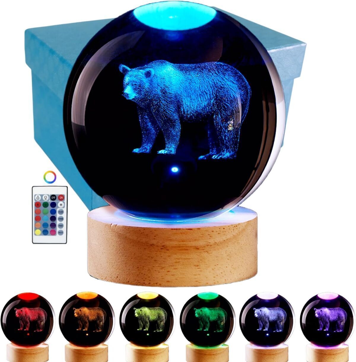 Avis : lampe de bureau 3D ours en cristal LED