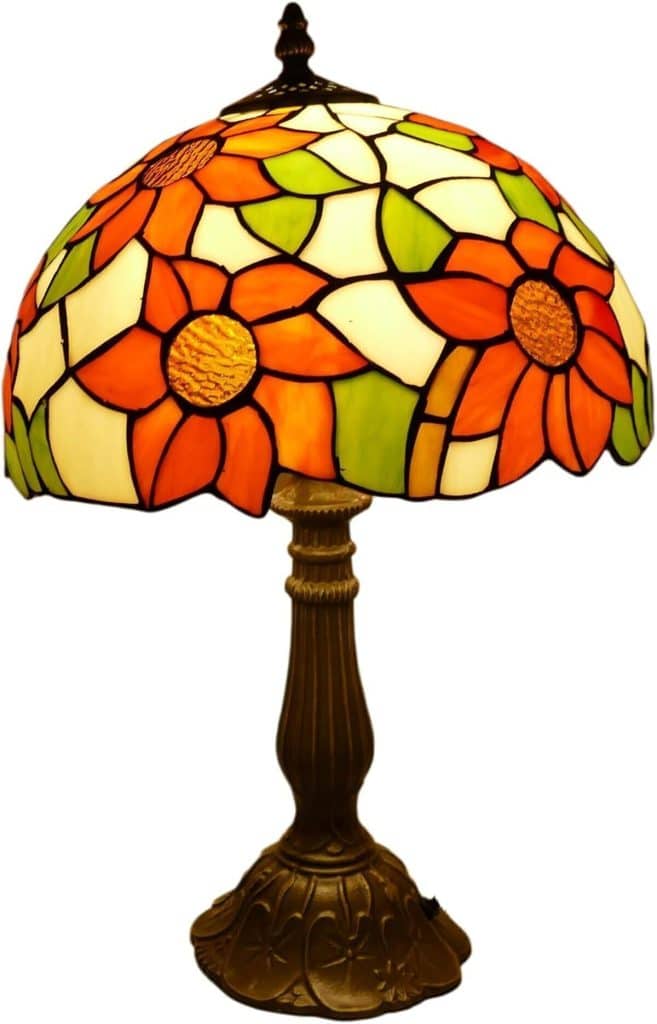 Avis lampe Tiffany LLJTLYH : élégance florale et métal antique
