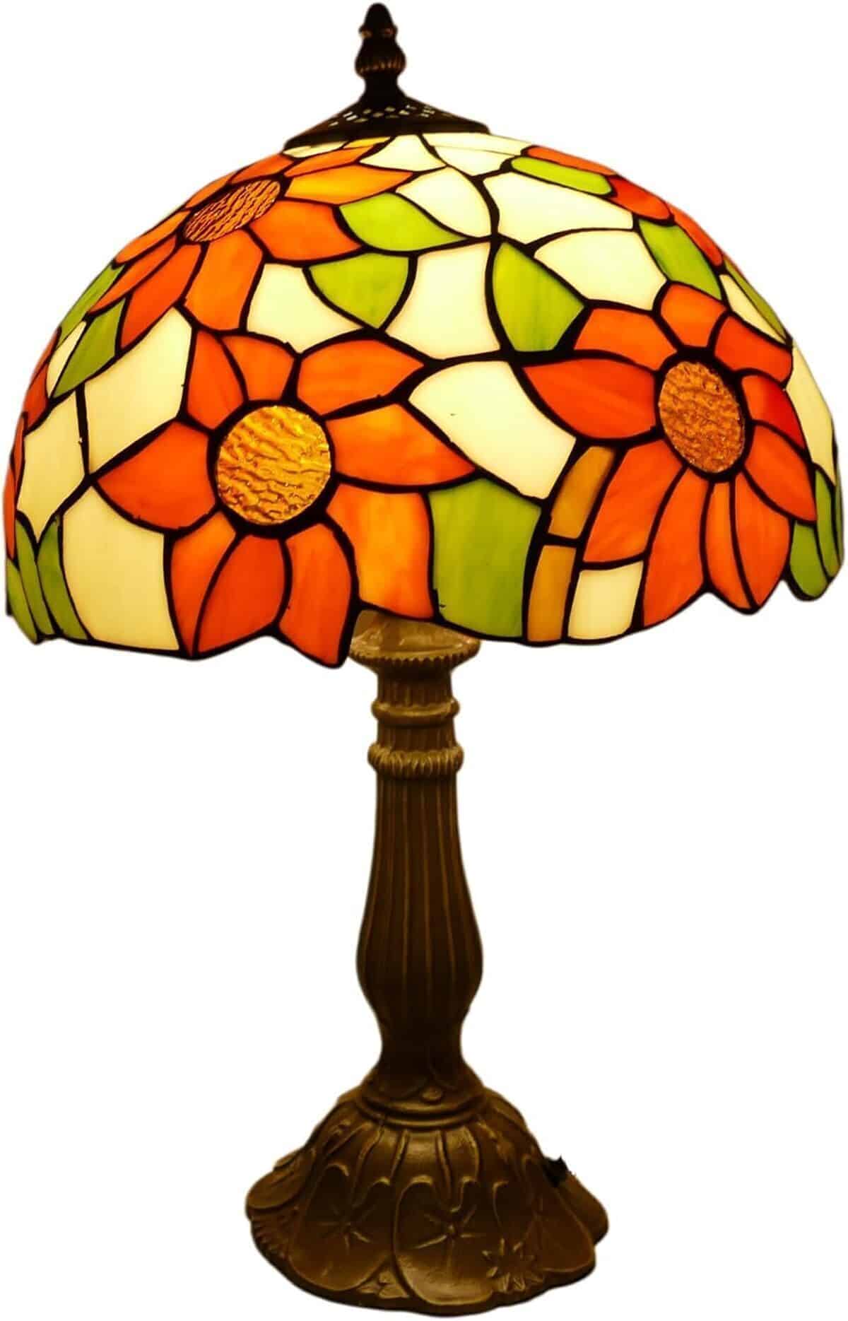 Avis lampe Tiffany LLJTLYH : élégance florale et métal antique