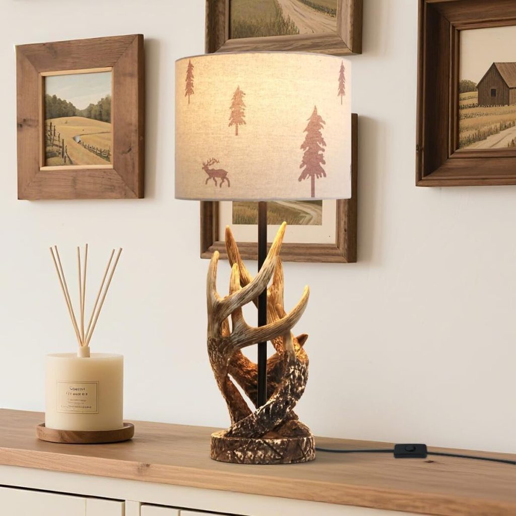 Avis sur la lampe de chevet enfant LED style cottage avec abat-jour cerf