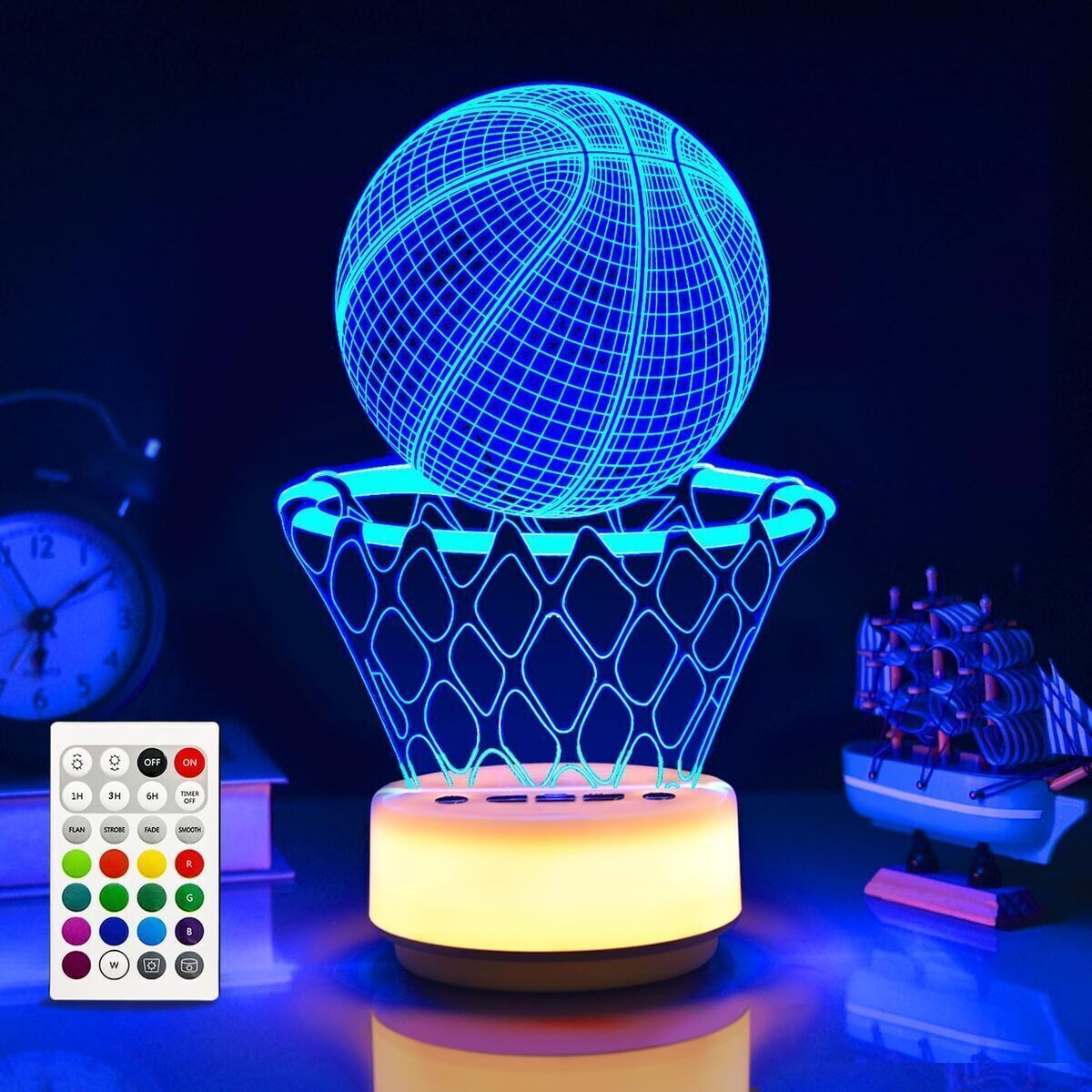 Test de la veilleuse KYMELLIE basket-ball 3D