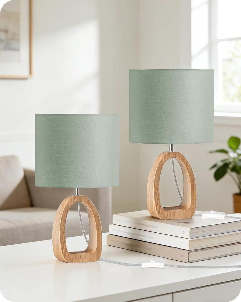 Test des lampes de chevet Goebleson en bois et lin