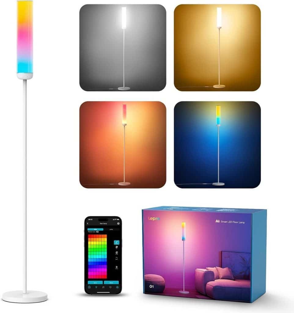 Test du lampadaire LED Lepro O1 ia : technologie wifi et 16 millions de couleurs